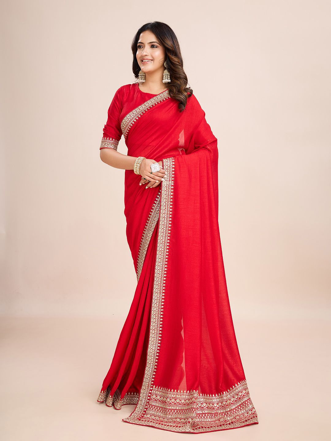kasee Embroidered Pure Silk Ready to Wear Saree | Swadesiicart