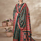 Aayaa Designer Winter Collection Printed Saree With Shawl - Multi Color