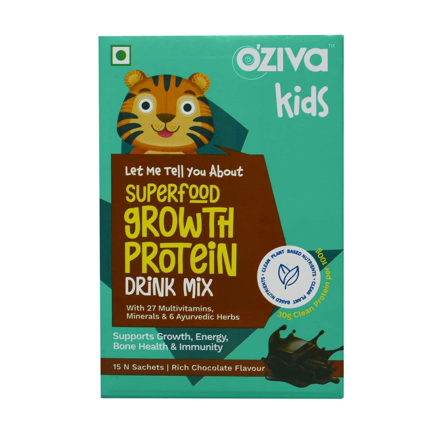 OZiva Kids Superfood Growth Protein Drink Mix | Swadesiicart