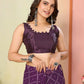 Purple Georgette Designer Printed Ready To Wear Saree - Elite | Swadesiicart