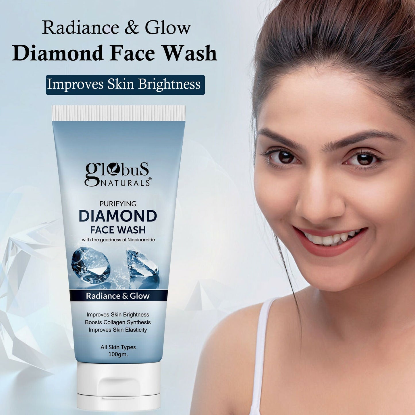 Globus Naturals Revival Diamond Face Wash, Suitable For All Skin Types | Swadesiicart