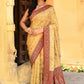 Joban Fashion Yellow Crepe Chiffon Pure Handloom Banarasi Silk Saree | Swadesiicart