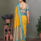 Joban Fashion Yellow Woven Design Banarasi Silk Sarees | Swadesiicart