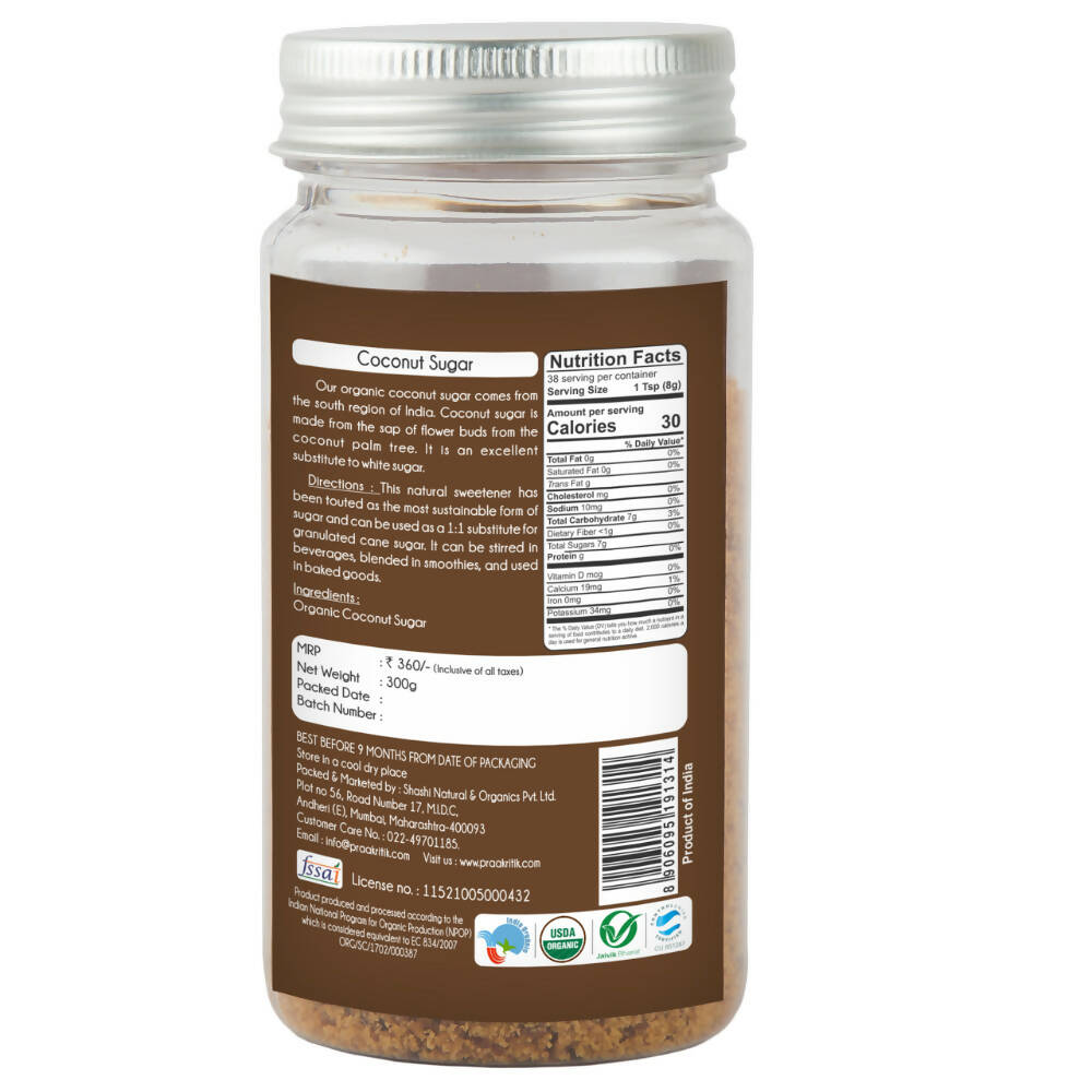 Praakritik Organic Coconut Sugar - Swadesiicart