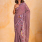 Vamsee Priya Lavender Georgette Silk Saree - Swadesiicart