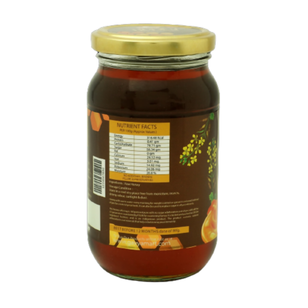 Gavyamart Mustard Honey Raw and Unprocessed - Swadesiicart