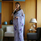 Vamsee Laxmi Purple Georgette Saree - Swadesiicart