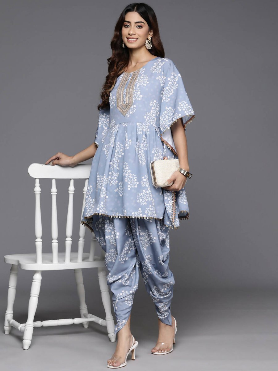 Ahalyaa Women's Traditional Wear Co-ods - Grey | Swadesiicart