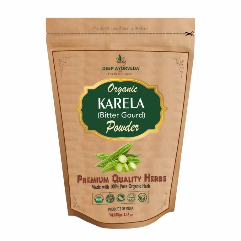 Deep Ayurveda Organic Karela Powder (Bitter Gourd) - Swadesiicart