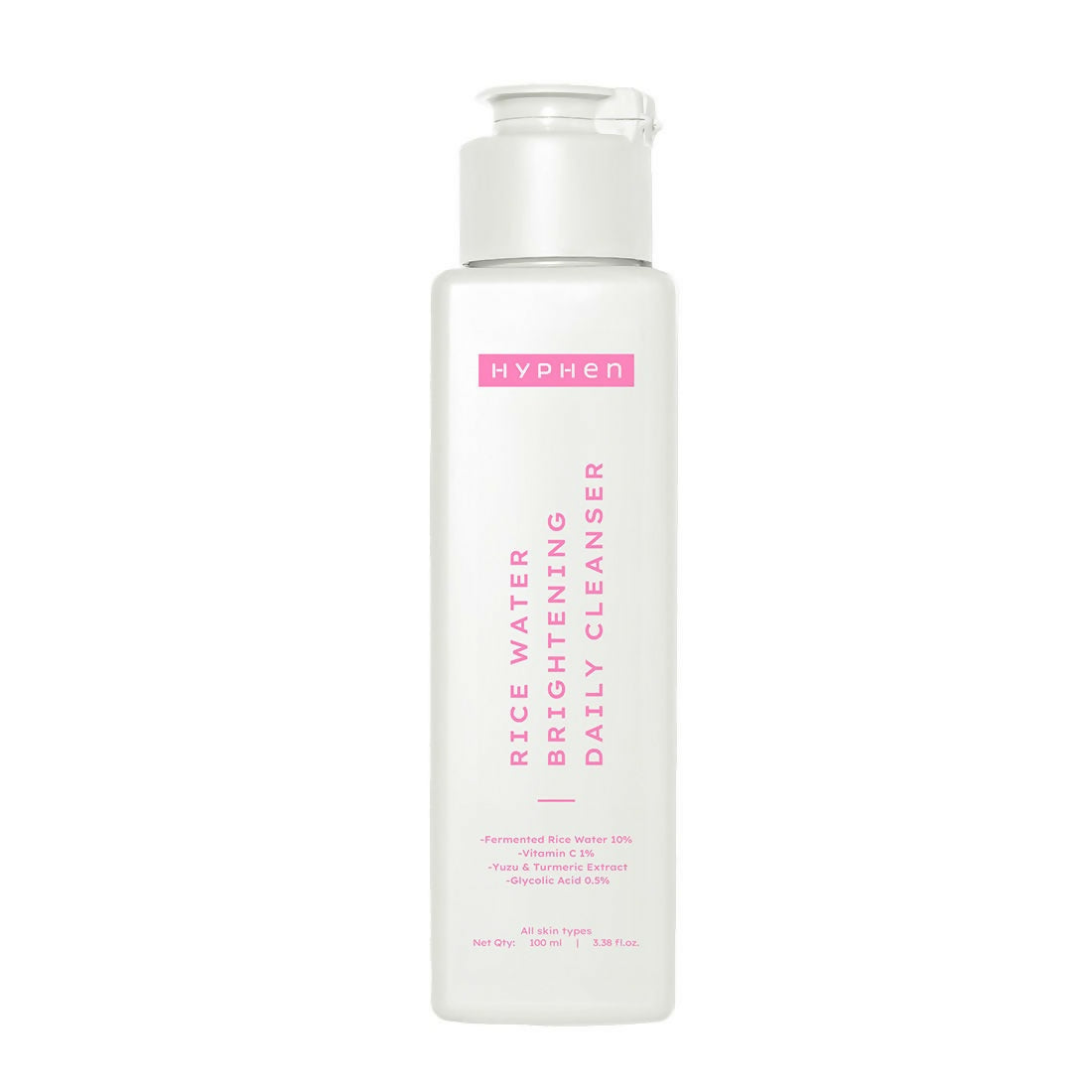 Hyphen By Kriti Sanon Rice Water Face Brightening Daily Cleanser, Reduce Pigmentation & Dark Spots, Brightens & Even Tones Skin, Moisturizes Skin - Swadesiicart