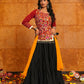 AI Fashion Black Crepe Designer Navratri Wear Lehenga Choli Collection