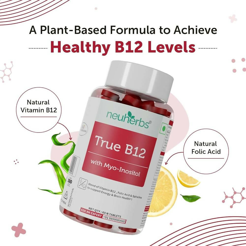 Neuherbs Plant-Based True B12 Tablets - Swadesiicart
