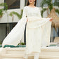 The52 White Women's Beautiful Rayon Slub Fabric Embroidered Work Straight Kurta, Pant and Dupatta Set - Swadesiicart