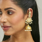Nuyug 22K Gold-Plated Floral Jhumki Kundan Studded Kanauti Earrings | Swadesiicart