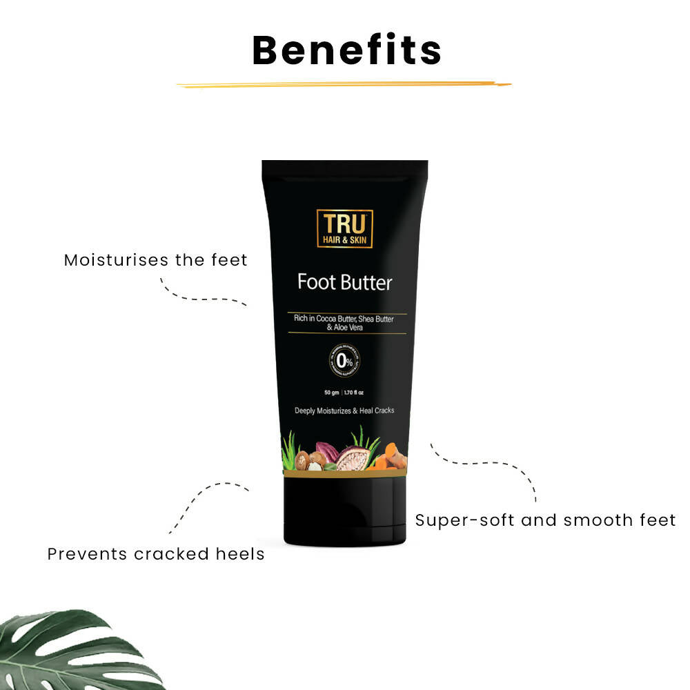 Tru Hair & Skin Foot Butter For Cracked Heels - Swadesiicart