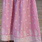 Juniper Women's Pink Cambric Floral Print Kurta Sharara Sets | Swadesiicart