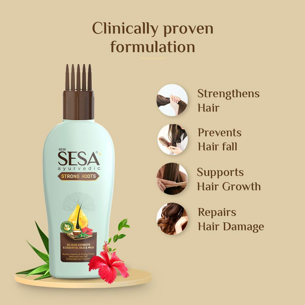 Sesa Ayurvedic Strong Roots Hair Oil - Swadesiicart