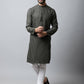 Even Apparels Brown Color Pure Cotton Men's Kurta With Band Collar (CHK1185) | Swadesiicart