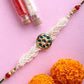 Traditional Kundan Rakhi With Wallet And Chocolate Burfi | Swadesiicart