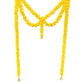 Tied Ribbons Yellow Hanging Marigold Garland Toran | Swadesiicart