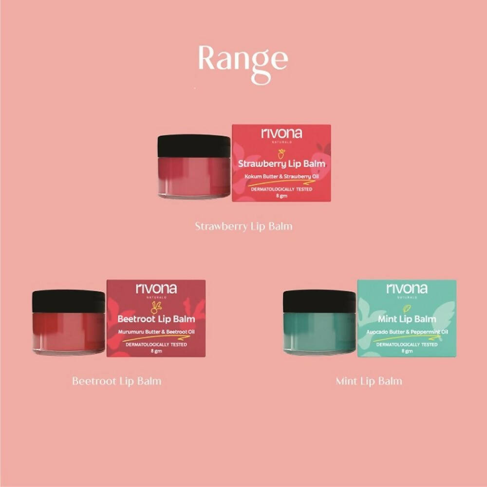 Rivona Naturals Strawberry Lip Balm - Swadesiicart