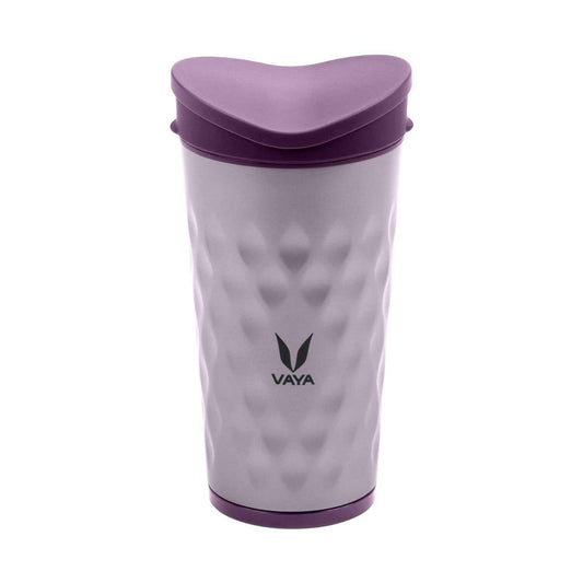 Vaya Drynk Stainless Steel Tumbler with Spill-Proof PediaSafe Lid - 350ml (Purple) | Swadesiicart