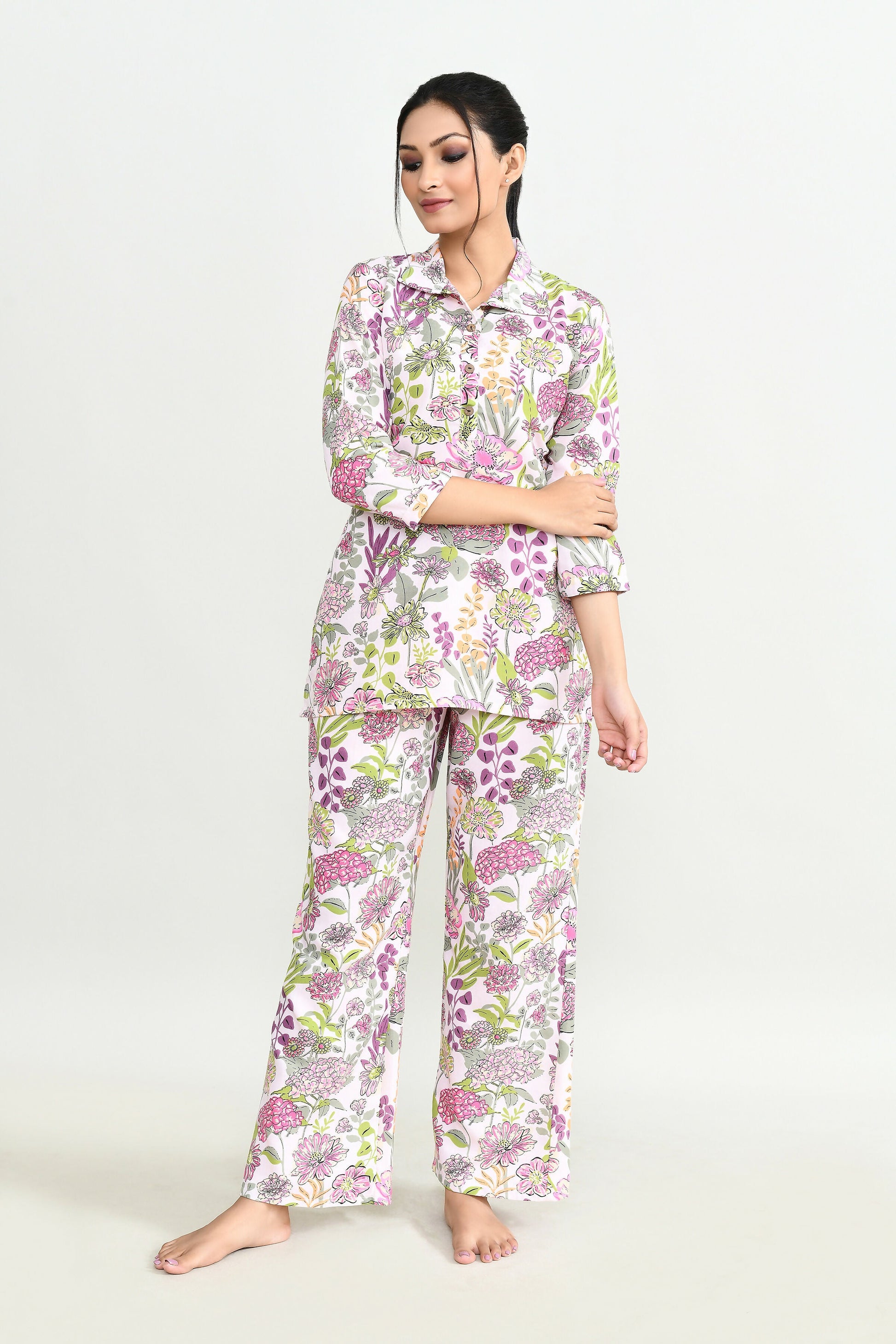 Joban Fashion Beautiful White Cotton Cod Set - Swadesiicart
