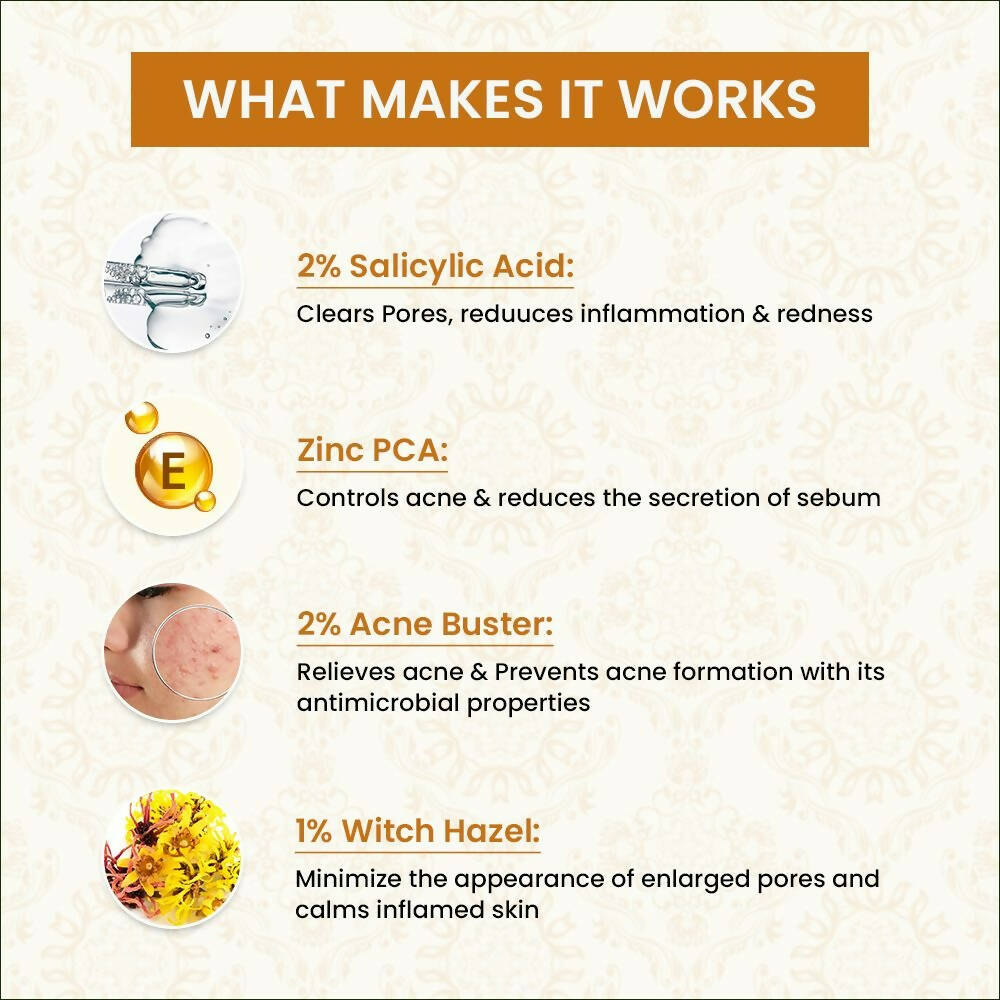 myUpchar Ayurveda 2% Salicylic Acid + Zinc PCA Anti Acne Face Serum | Swadesiicart