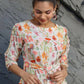 Women's Partywear Designer White & Multi Muslin co-ord set - Stylishta - Swadesiicart