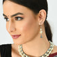 Mominos Fashion Johar Kamal Silver-Plated Brass Finish Pearls Work Choker For Women (White) | Swadesiicart