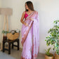 Vamsee Smiti Lavender Georgette Saree - Swadesiicart