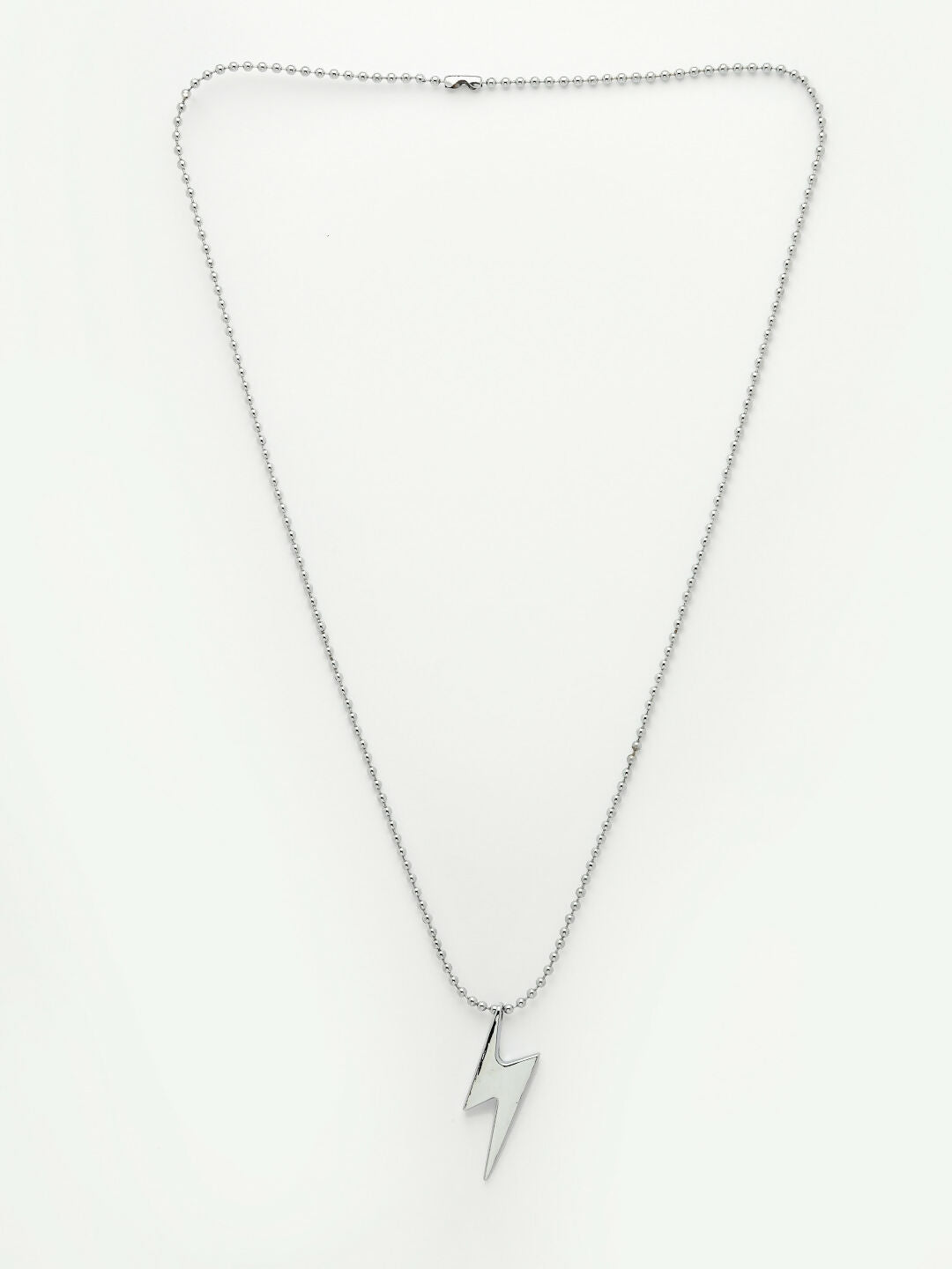 NVR Men's Set of 2 Black & Silver Flash Pendent With Chain - Swadesiicart