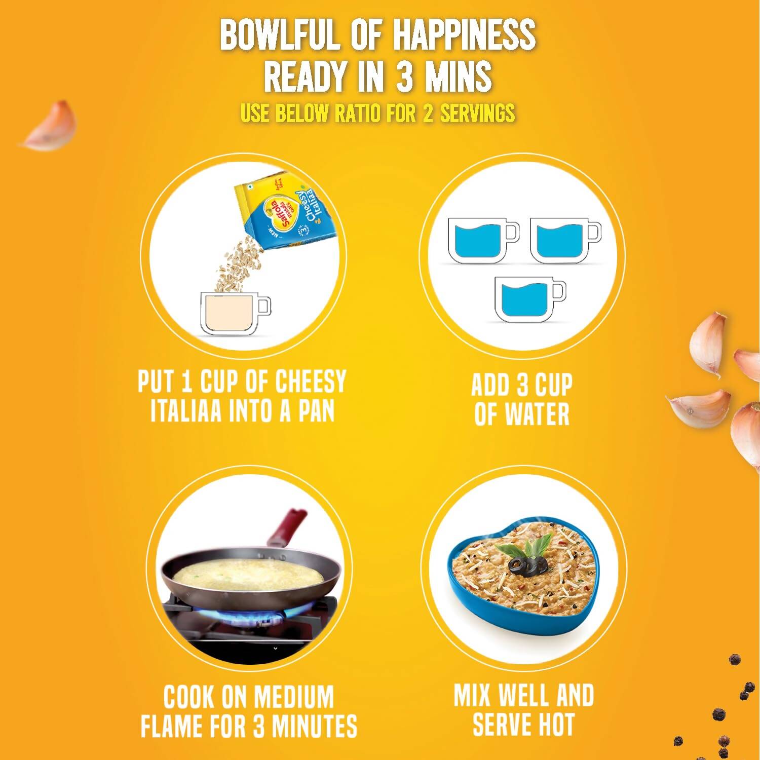 Saffola Cheesy Italian Masala Oats - Swadesiicart