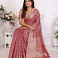 Aastha Fashion Light Pink Organza Silk Weaving Saree