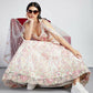 House of Panchhi Cream Net Sequins And Thread Embroidery Lehenga Choli & Dupatta | Swadesiicart