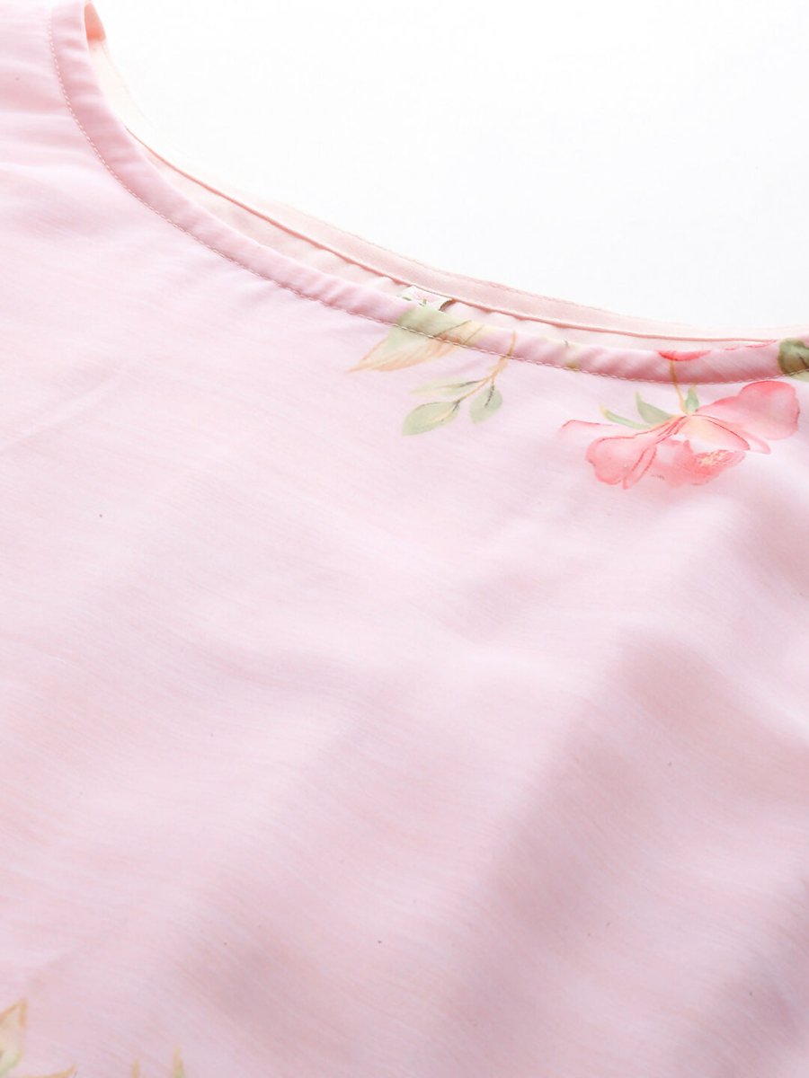 Ahalyaa Women's Traditional wear Ethnic Dress - Pink | Swadesiicart