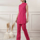 Joban Fashion Women's Fuchsia Cotton Co-Ord Set - Swadesiicart