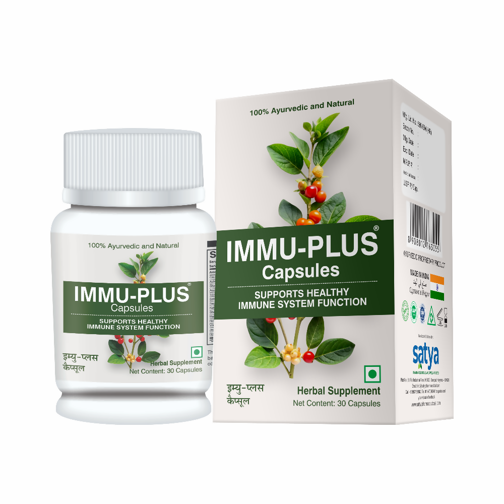 Satya Pharmaceuticals Ayurveda Immu Plus Capsules | Swadesiicart