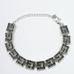 NVR Women American Diamond Rhodium-Plated Link Bracelet - Swadesiicart