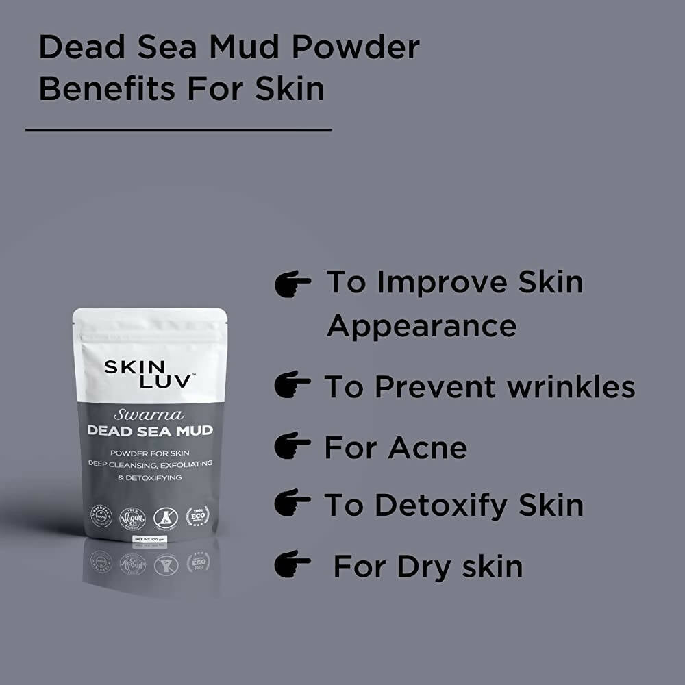 SkinLuv Swarna Dead Sea Mud Powder For Skin - Swadesiicart