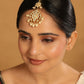 Nuyug 22K Gold-Plated Kundan Studded Maang Tikka Head Jewellery | Swadesiicart