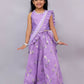 Lil Drama Mishti Purple Lehanga Choli Dupatta Set For Girls | Swadesiicart