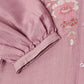 Dust Pink Chinon Yoke Embroidered A-line Top - Tarini - Swadesiicart