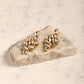 Gold-Polished Kundan Studs Earrings - Ruby Raang - Swadesiicart