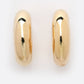 NVR Women Gold-Polished Circular-Shaped Half Hoop Earrings | Swadesiicart
