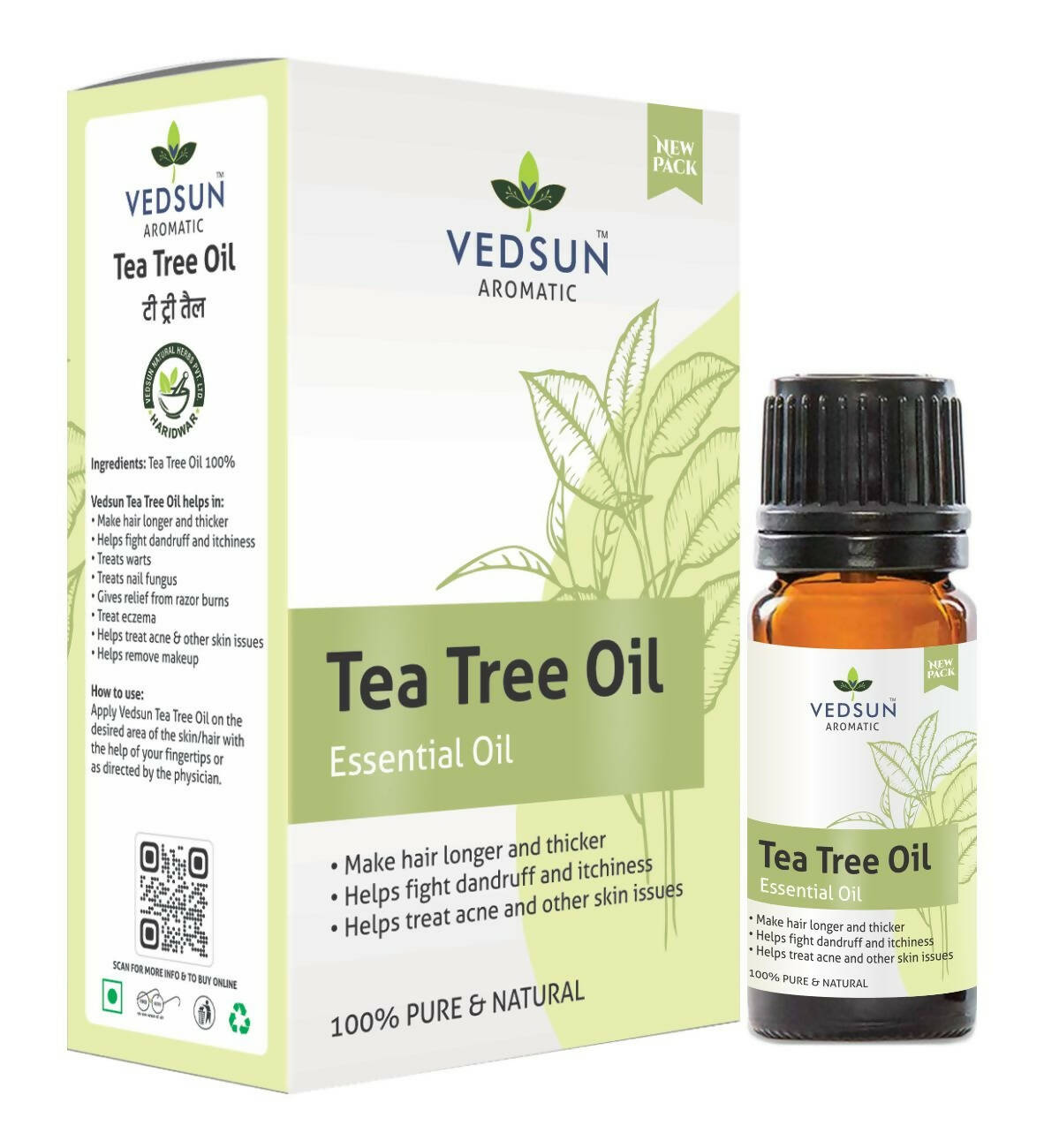 Vedsun Naturals Tea Tree Oil Pure & Organic for Skin - Vedsun