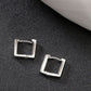 NVR Men's Set of 3 Multicolor Rhodium-Plated Geometric Shape Stainless Steel Hoop Earrings - Swadesiicart