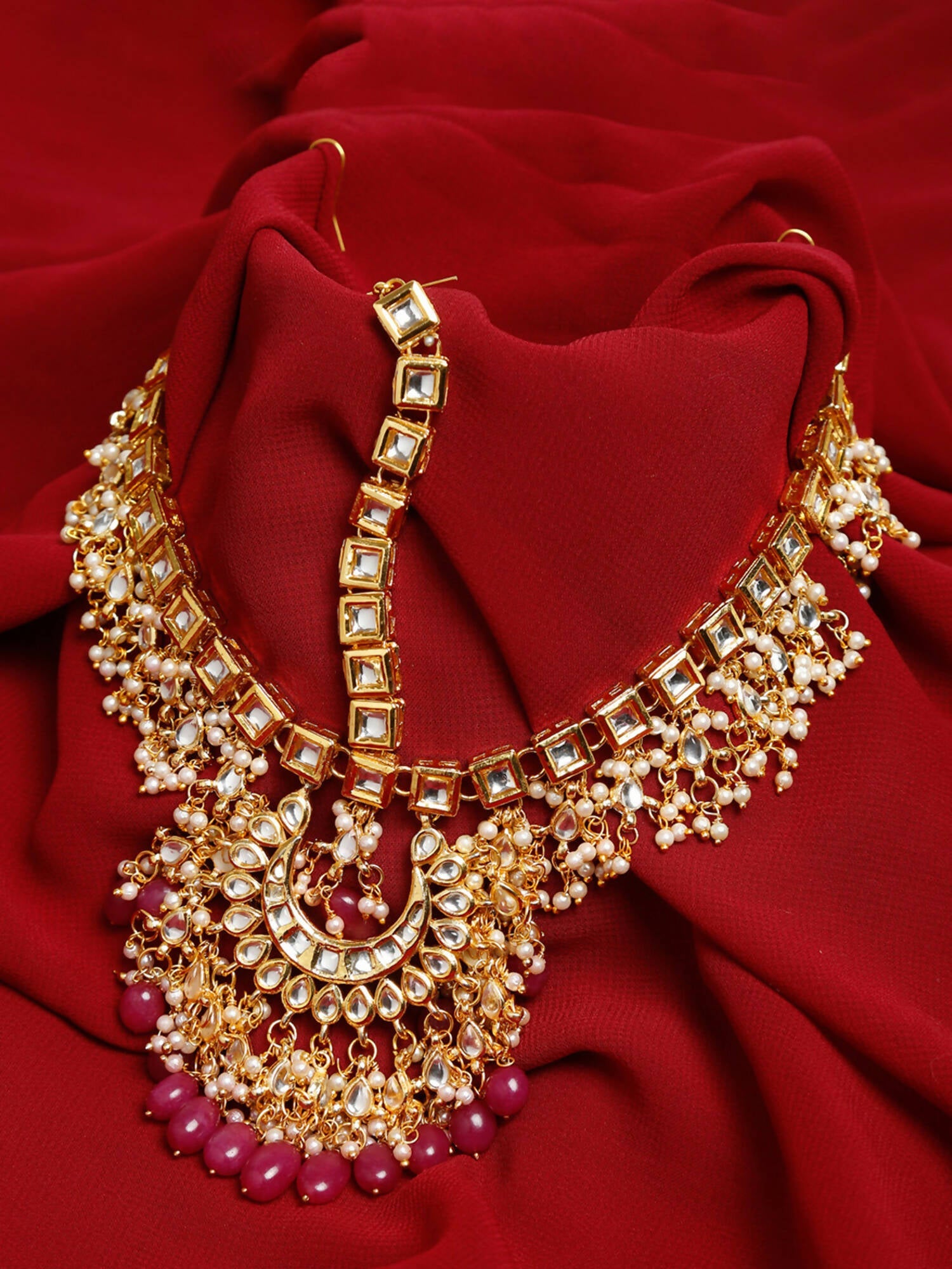 Kundan Matha Patti - Ruby Raang | Swadesiicart