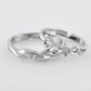 VOJ Stainless Steel Cubic Zirconia Silver Plated Adjustable Ring Set for Couple | Swadesiicart