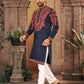 Anaita Blue Multi Thread Work Silk Straight Kurta